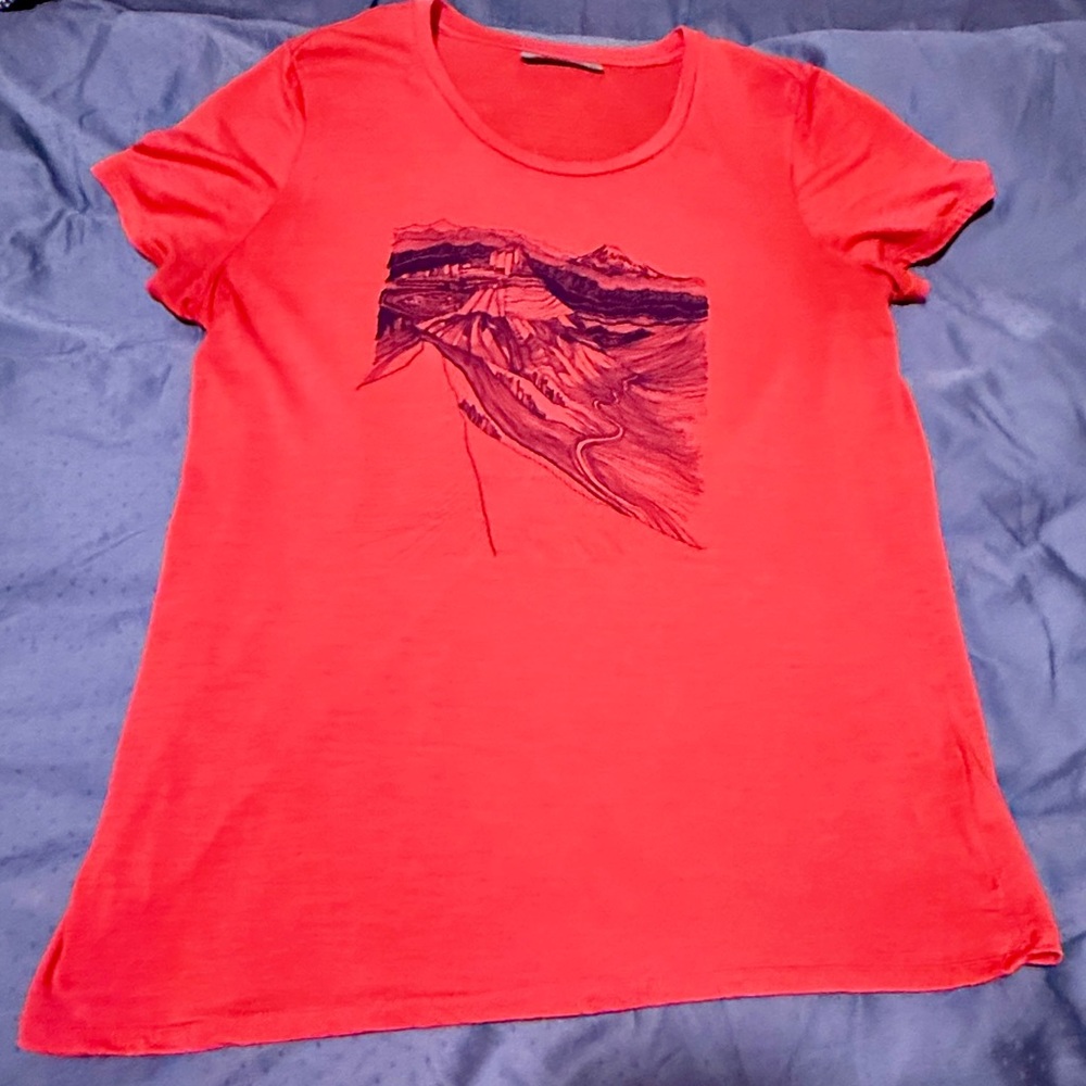 Icebreaker tomato red Graphic Tee XL